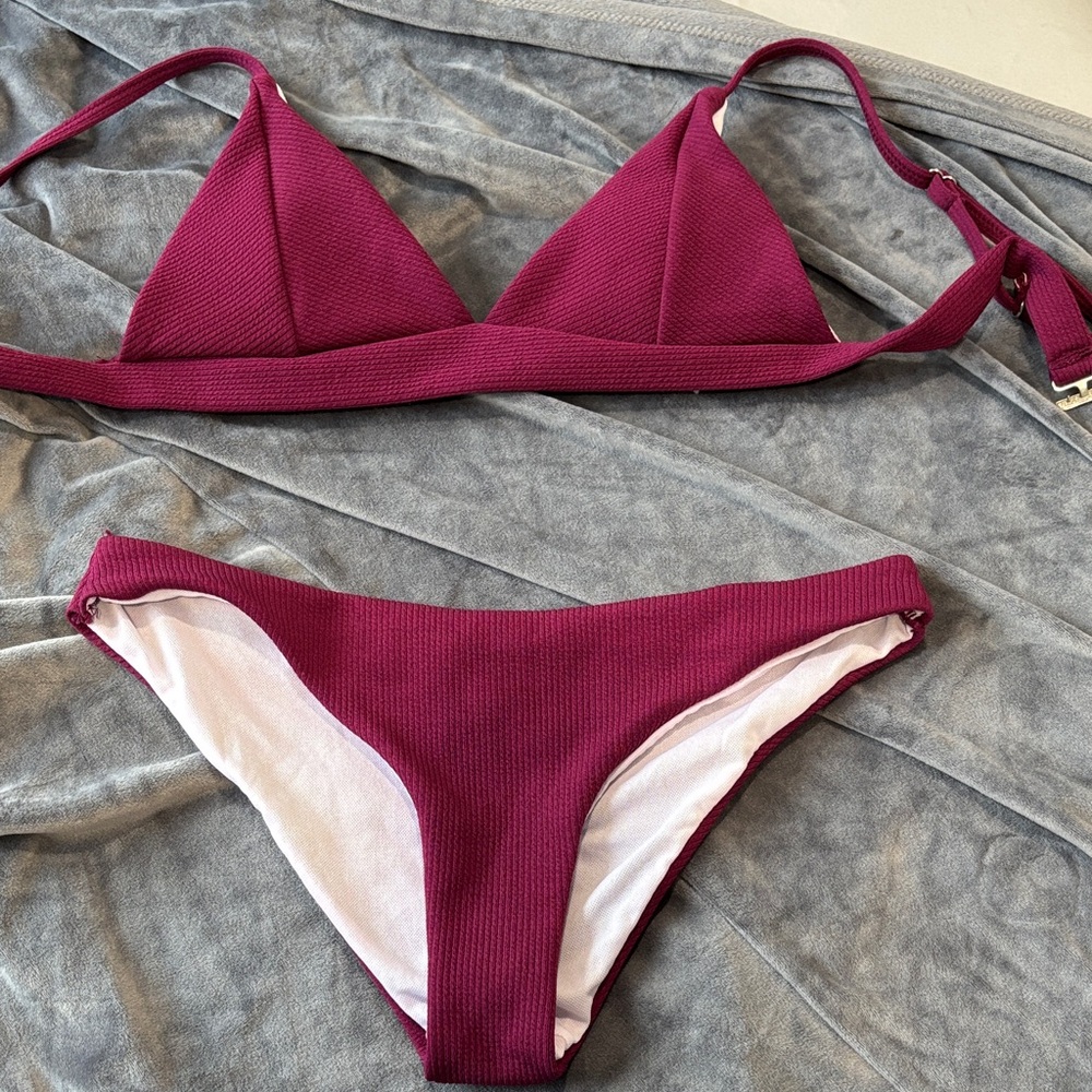 SHEIN Wine Red Bikini Set